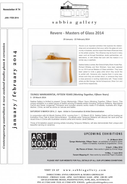 Sabbia-Gallery—Jan-Feb-2014-Newsletter