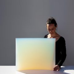 Jessica Loughlin with receptor of light xi for site